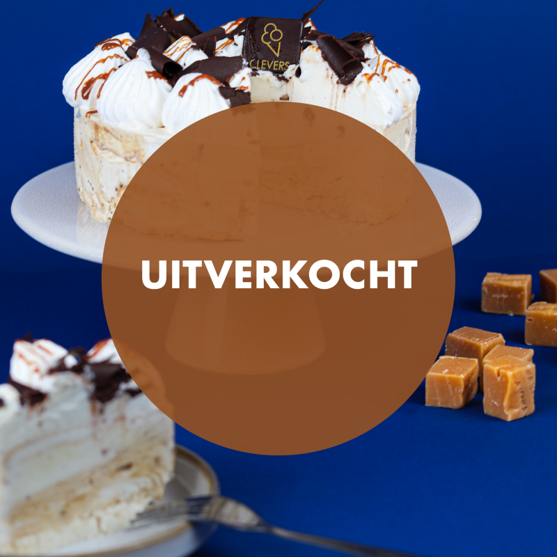 Stracciatella karamel ijstaart